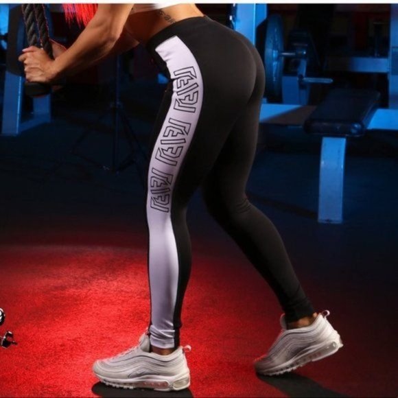 LF the Brand Ticker Tape Logo Leggings - Picture 7 of 9